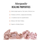 Real Morganite Stackable Ring Set with Diamond Morganite - ( AAA ) - Quality - Rosec Jewels