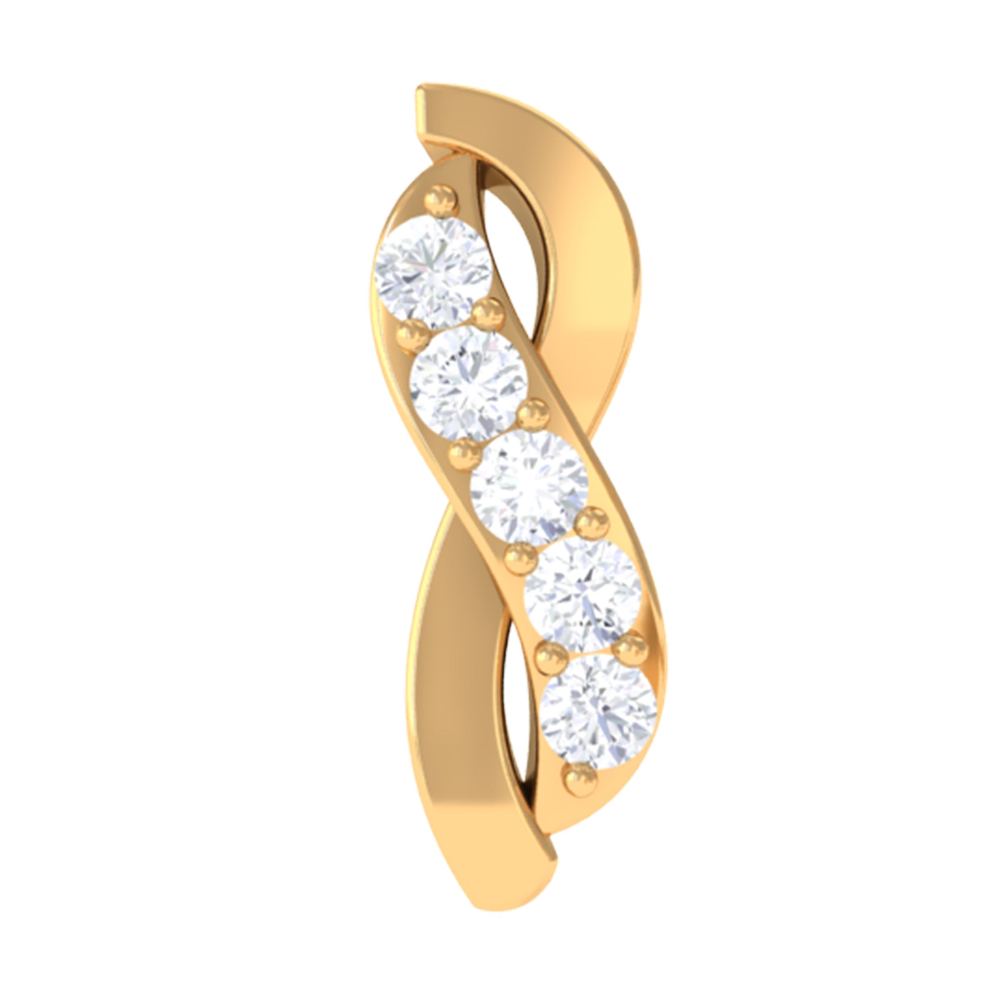 Rosec Jewels-Real Diamond Infinity Tragus Earring in Gold