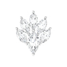 Rosec Jewels-Marquise Moissanite Cluster Leaf Earring for Cartilage Piercing