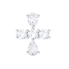 Rosec Jewels-Pear and Round Moissanite Cross Cartilage Earring