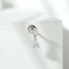 Rosec Jewels-Pear and Round Cut Diamond Stud Drop Helix Earring