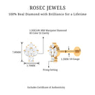 Rosec Jewels-Real Diamond Cluster Earring for Cartilage Piercing