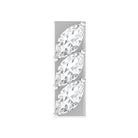 Rosec Jewels-Marquise Moissanite Three Stone Bar Earring for Tragus Piercing