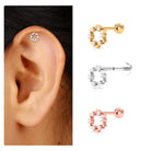 Rosec Jewels-Unique Real Diamond Gold Star Earring for Cartilage Piercing