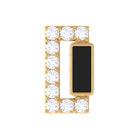 Rosec Jewels-Diamond Gold Bar Tragus Earring with Black Enamel