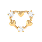 Rosec Jewels-Cute Diamond Heart Cartilage Earring in Gold