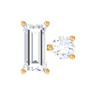 Rosec Jewels-Baguette and Round Cut Moissanite Tragus Earring