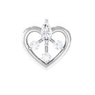 Rosec Jewels-Adorable Diamond Gold Heart Earring for Cartilage Piercing