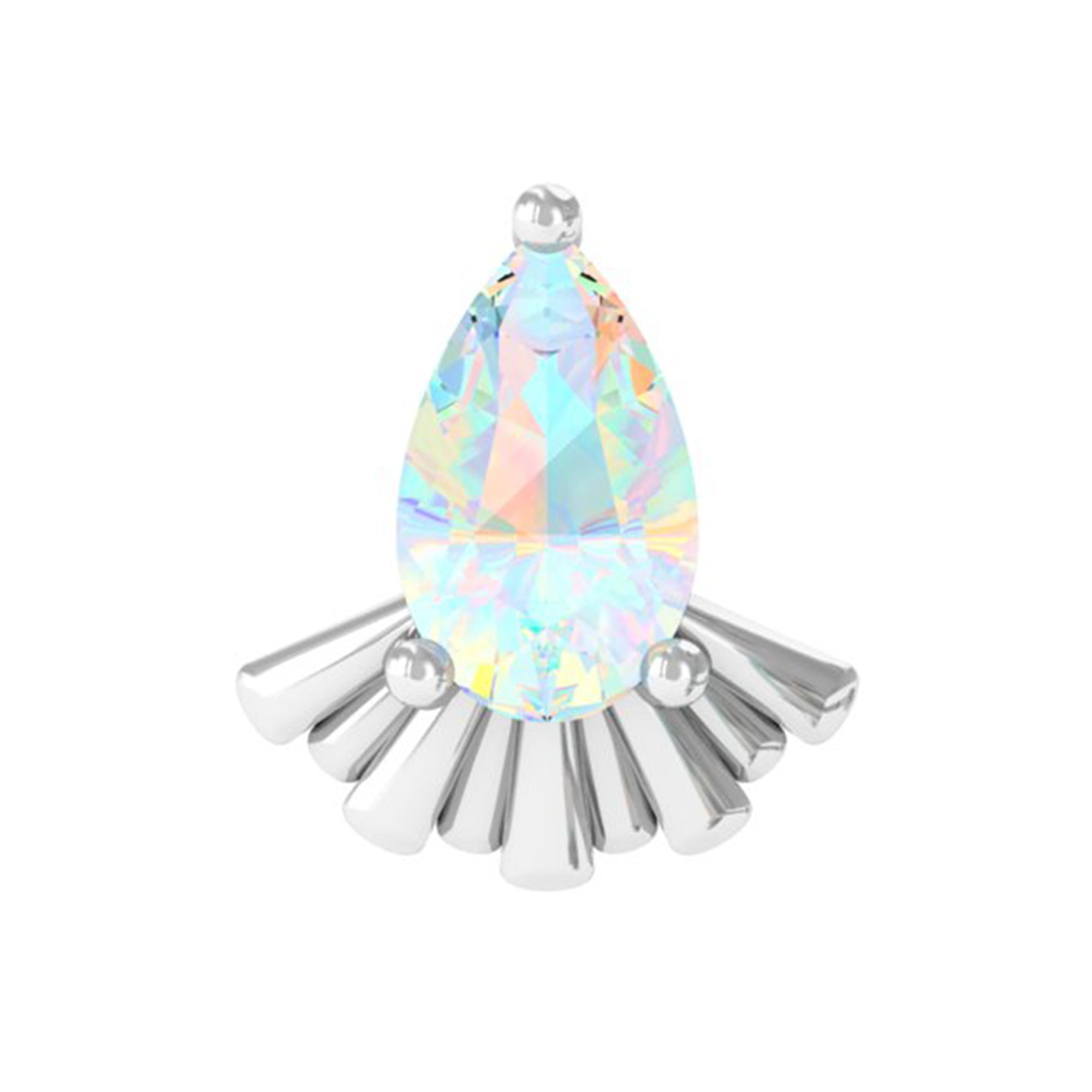 Rosec Jewels-Pear Shaped Ethiopian Opal Unique Cartilage Earring