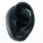 Rosec Jewels-Unique Marquise Emerald Crawler Cartilage Earring in Gold