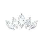 Rosec Jewels-Marquise Moissanite Leaf Ear Crawler Earring