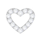 Rosec Jewels-Natural Diamond Open Heart Earring for Helix Piercing