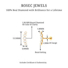 Rosec Jewels-Graduated Style Diamond Crawler Earring for Helix Piercing