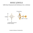 Rosec Jewels-Sparkling Diamond Starburst Earring for Cartilage Piercing