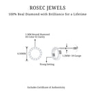 Rosec Jewels-Natural Diamond Open Circle Earring for Helix Piercing