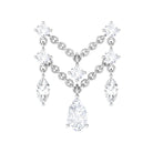 Rosec Jewels-Real Diamond Double Chain Drop Earring for Cartilage Piercing