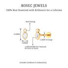 Rosec Jewels-Pear Shape Diamond Two Stone Helix Earring