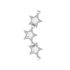 Rosec Jewels-Moissanite Triple Star Ear Climber Earring