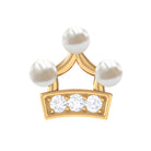 Rosec Jewels-Freshwater Pearl and Diamond Crown Cartilage Earring