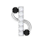 Rosec Jewels-Black Diamond and Moissanite Infinity Tragus Earring