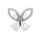 Rosec Jewels-Elegant Pear Moissanite Butterfly Cartilage Earring