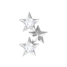 Rosec Jewels-Genuine Round Diamond Three Star Cartilage Earring