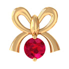 Rosec Jewels-Red Ruby Cute Christmas Bow Cartilage Earring