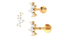 Rosec Jewels-Dainty Round Moissanite Tragus Earring in Gold