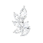 Rosec Jewels-Marquise Diamond Leaf Cluster Earring for Cartilage Piercing