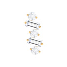 Rosec Jewels-Baguette Shape Diamond Cartilage Piercing Earring