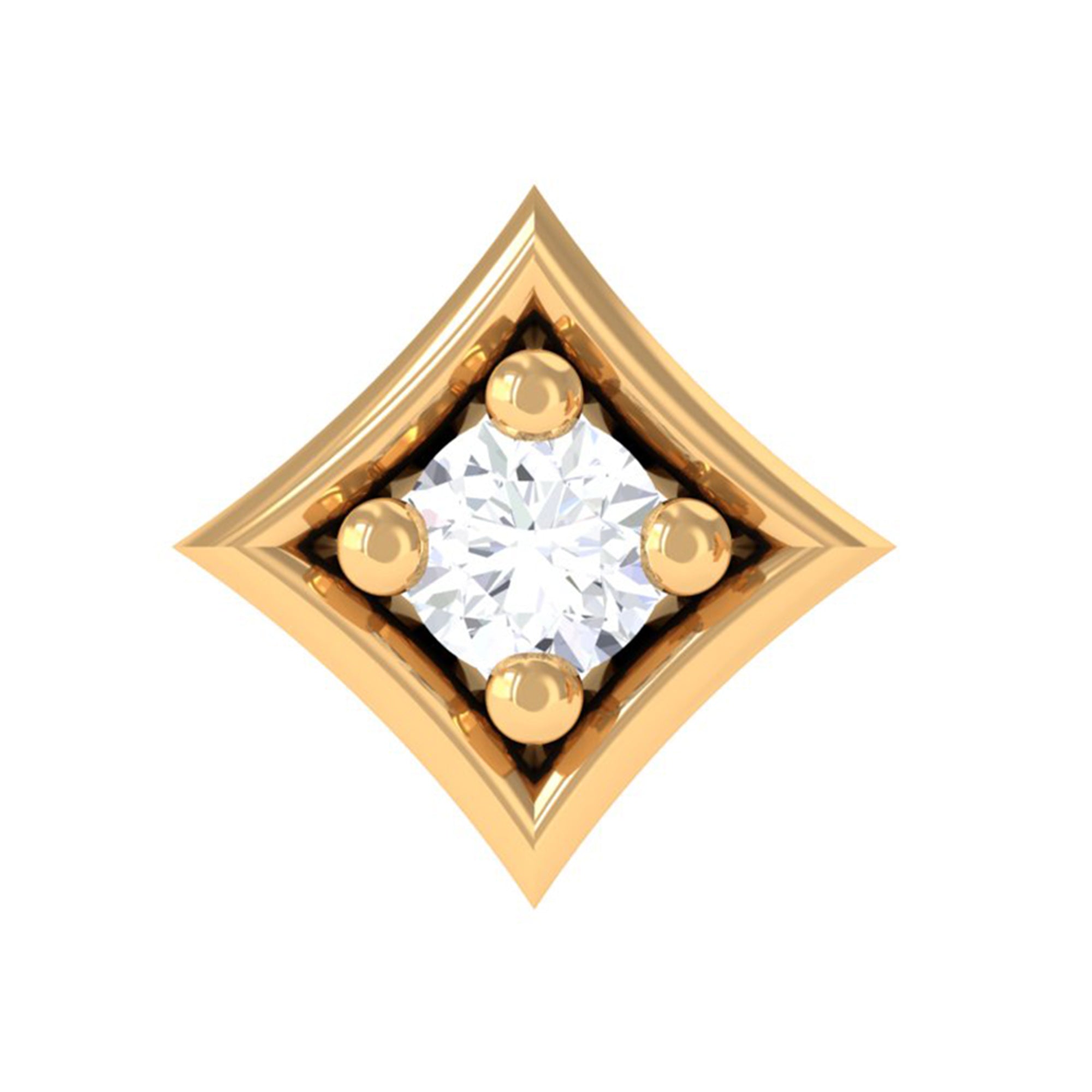 Rosec Jewels-Classic Natural Diamond Solitaire Nose Pin