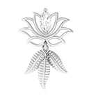 Rosec Jewels-Marquise Diamond Lotus Flower Drop Earring