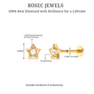 Rosec Jewels-Dainty Diamond Star Earring for Tragus Piercing