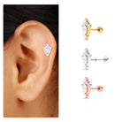 Rosec Jewels-Diamond Floral Cluster Earring for Upper Lobe Piercing