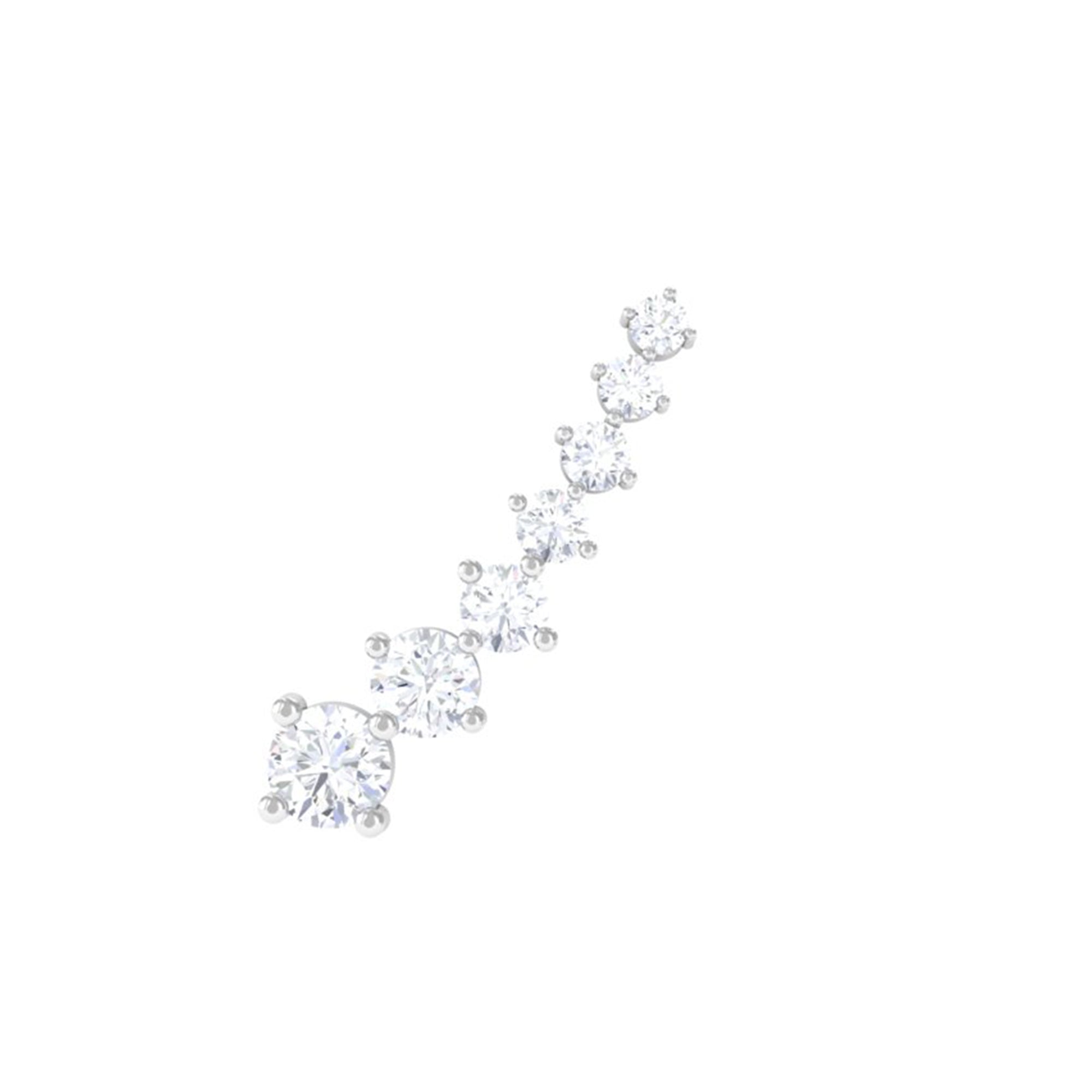 Rosec Jewels-Graduated Style Diamond Ear Climber Earring