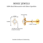 Rosec Jewels-Vintage Inspired Moissanite Oval Conch Earring in Gold