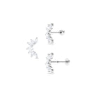 Rosec Jewels-Marquise Moissanite Flower Crawler Earring for Helix Piercing