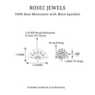 Rosec Jewels-Moissanite Chinese Fan Shaped Cartilage Earring