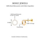 Rosec Jewels-Minimal Moissanite Open Circle Helix Earring in Gold