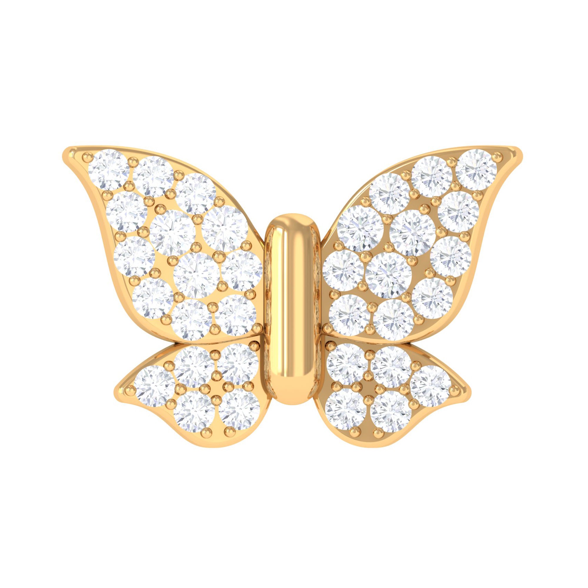 Rosec Jewels-Exquisite Moissanite Butterfly Cartilage Earring