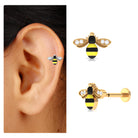 Rosec Jewels-Natural Diamond Honey Bee Cartilage Earring