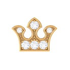 Rosec Jewels-Moissanite Gold Crown Earring for Cartilage Piercing