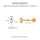 Rosec Jewels-Simple Gold Beaded Diamond Conch Earring