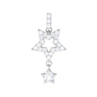 Rosec Jewels-Moissanite Star Dangle Earring for Cartilage Piercing