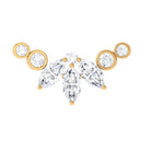 Rosec Jewels-Certified Moissanite Crawler Earring for Helix Piercing