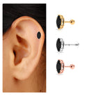 Rosec Jewels-Marquise Black Spinel Simple Solitaire Cartilage Earring