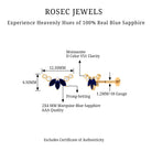 Rosec Jewels-Blue Sapphire and Moissanite Crawler Cartilage Earring