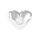 Rosec Jewels-Certified Moissanite Heart Earring for Cartilage Piercing