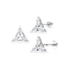 Rosec Jewels-1/4 CT Marquise Moissanite Triangle Earring for Rook Piercing