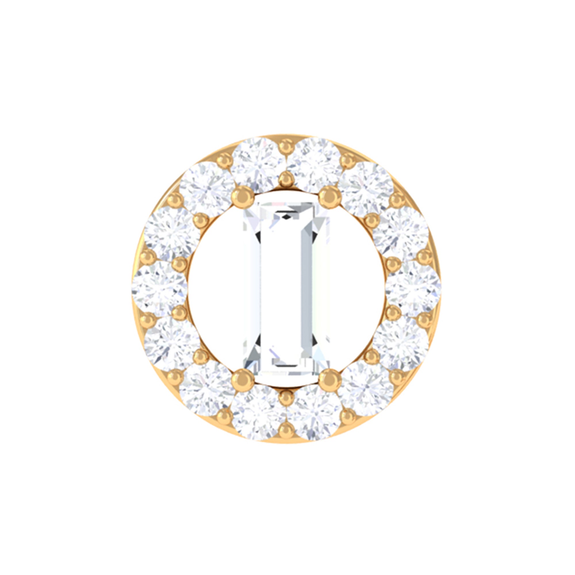 Rosec Jewels-Classic Moissanite Gold Circle Cartilage Earring